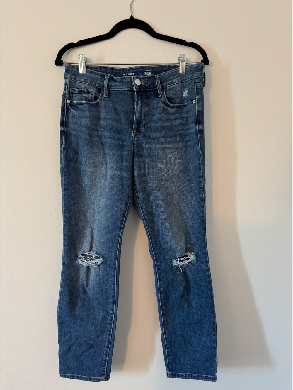 Old Navy High-Rise Power Slim Straight Jeans - Size 8 Petite